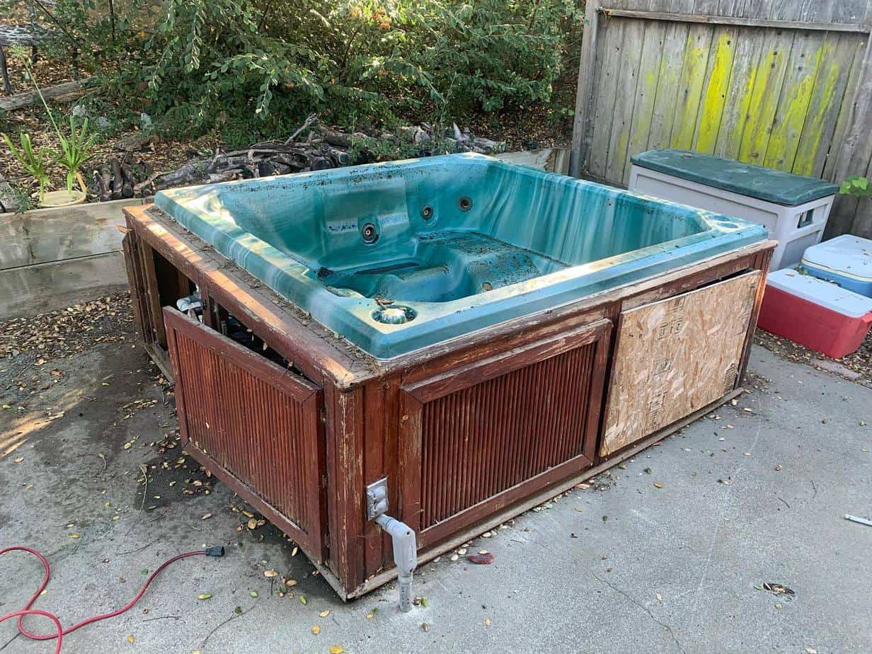 Hot Tub Removal Before
